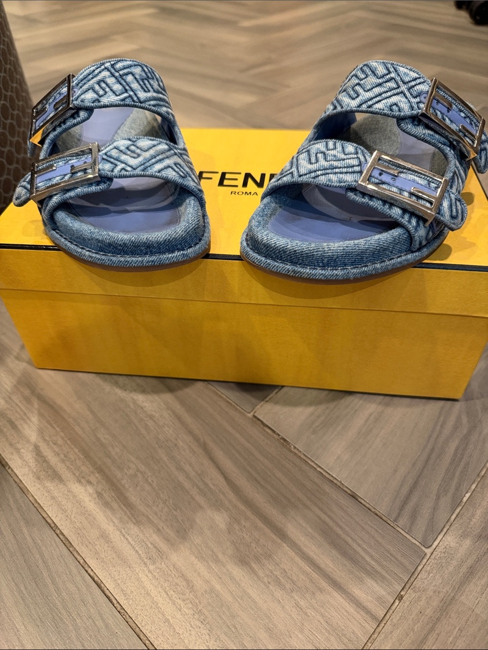 Fendi women’s denim sandals